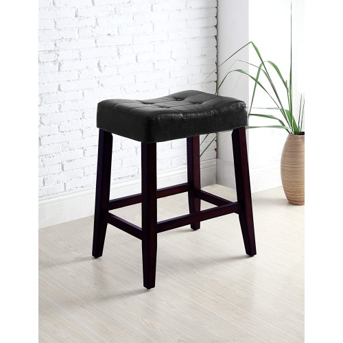 Bianca Saddle Bar Stool - Black